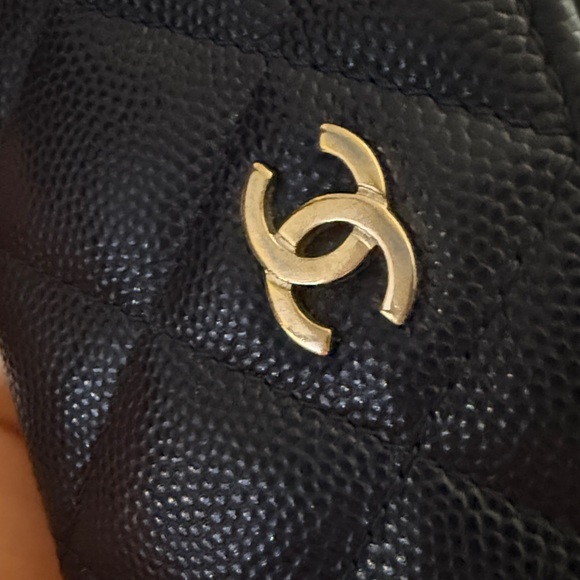 Chanel Navy Quilted Card Holder - Picture 14 of 15